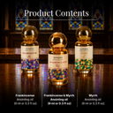 Frankincense, Myrrh, Frankincense & Myrrh Anointing Oils - Display Set of 24